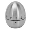 Mechanical Timer Egg Shaped Clear Scale Stainless Steel Timing Reminder