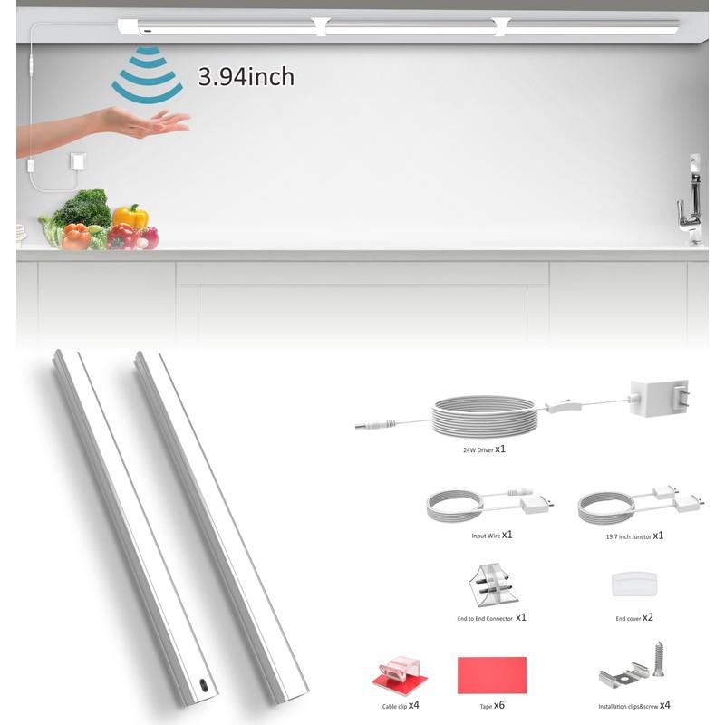 Leetdud Under Cabinet Lighting Plug in with Hand Wave Sensor