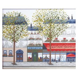 Olympus Thread Olympus Thread Embroidery Kit Cross Stitch Onoe Megumi European Landscape ~ Journey Through Four Seasons ~ Maronnier Colored City of Paris 7578 *Frame W-42 sold separately
