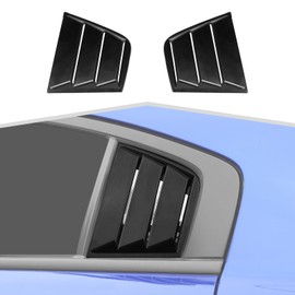 amayum Side Window Louvers Cover Shades fit for Dodge Charger 2011+ SXT/GT/R/T/SRT/SRT Hellcat Widebody/Scat Pack Quarter Louver Blinds Cover (Black A)