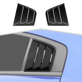 amayum Side Window Louvers Cover Shades fit for Dodge Charger 2011+ SXT/GT/R/T/SRT/SRT Hellcat Widebody/Scat Pack Quarter Louver Blinds Cover (Black A)