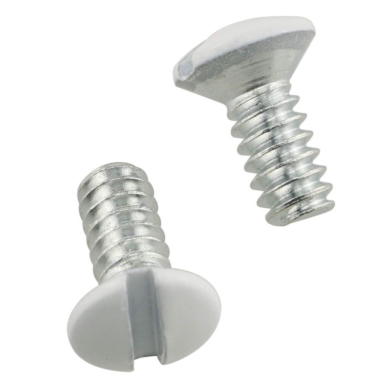 E-outstanding 50-Pack Wallplate Screws White Replacement Wall Plate Mounting Screws
