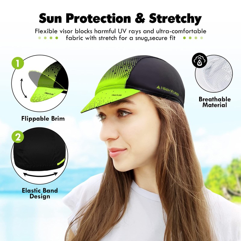 Hikenture Cycling Cap for Men and Women,Bike Hat with Visor