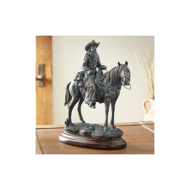 BLACK FOREST DECOR Trailblazerâ€™s Legacy Cowboy on Horse Sculpture