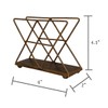 OwlGift Copper Modern Geometric Triangle Metal Wire Upright Napkin Holder