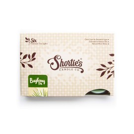 Shortie's Candle Company Bayberry Fir Tealight Candles Multi Pack (12 Green Highly Scented Tea Lights) - Made with Natural Oils - Clear Cup for Beautiful Candlelight - Christmas & Holiday Collection