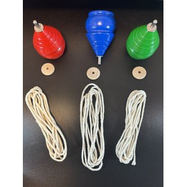 Trompo 3 Vintage Spinning Wood Top Toys Made In USA 2023