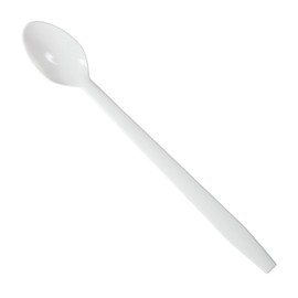 AmerCareRoyal Unwrapped Disposable Polystyrene Plastic Soda Spoons for Restaurants and Catering, 7.8", White, Pack of 1000
