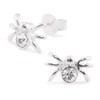 Monkimau Women's Spider Stud Earrings 925 Sterling Silver with Crystals,