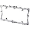 CRUISER ACCESSORIES 22630 Queen License Plate Frame, Chrome/Clear w/Fastener caps