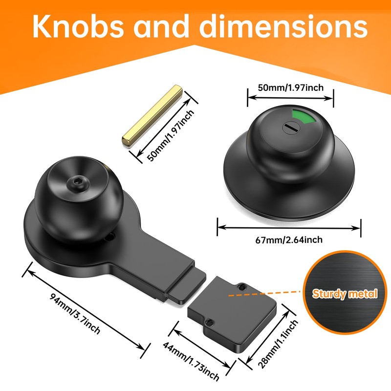New ball indicator bolt lock, safe, with occupancy indicator, easy