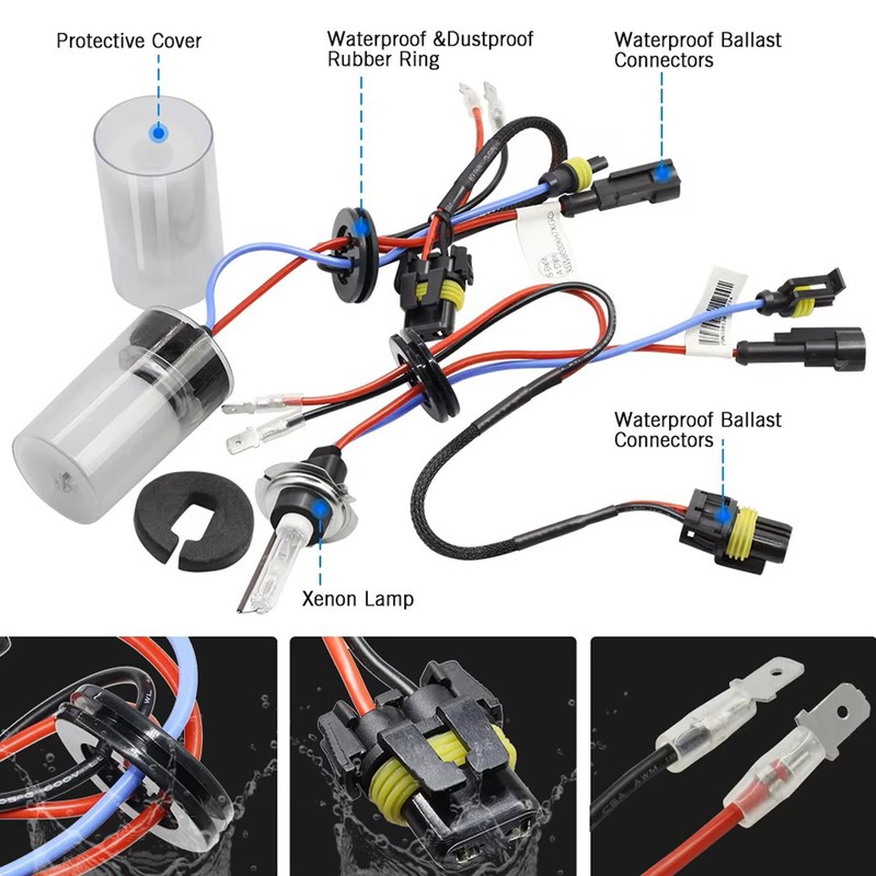 1Pair H7 HID Xenon Headlight Replacement Bulbs, 35W 12000K Extremely