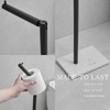 JOMANDAN 304 Stainless Steel Freestanding Toilet Paper Holder with Marble