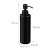 Relaxdays Soap Dispenser 300ml Stainless Steel Refillable Soap Shower Gel