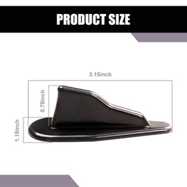 Shark Fin Shark Fin Set Kit Compatible with Spoiler Roof Wing Air Vortex Generator, Car Spoiler Roof Tail Wing Air Vortex Antenna, Self-Adhesive Mounting External Antenna Accessories (Black)