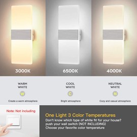 Lightsjoy Lightsjoy 12W LED Wandleuchte Innen Wandlampe Up Down Licht Flurlampe Wand Modern Beleuchtung fr Treppenhaus Wohnzimmer Schlafzimmer Flur usw.  Warmwei?, Kaltwei? und Neutralwei?