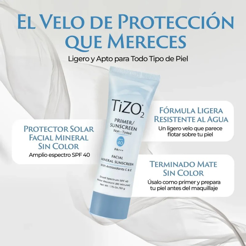Tizo 2 Protector Solar Facial Mineral SPF 40 Sin Color