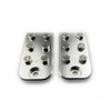 Pair of 6-point flat lug battery terminals for 3/8 studs