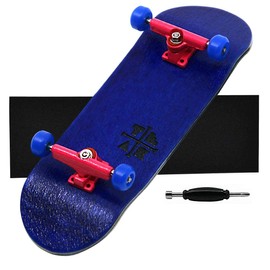 Teak Tuning Prolific Complete Fingerboard - Pro Board Shape and Size, Bearing Wheels, and Trucks - 32mm x 97mm Handmade Wooden Board - The Bubble Gum Edition