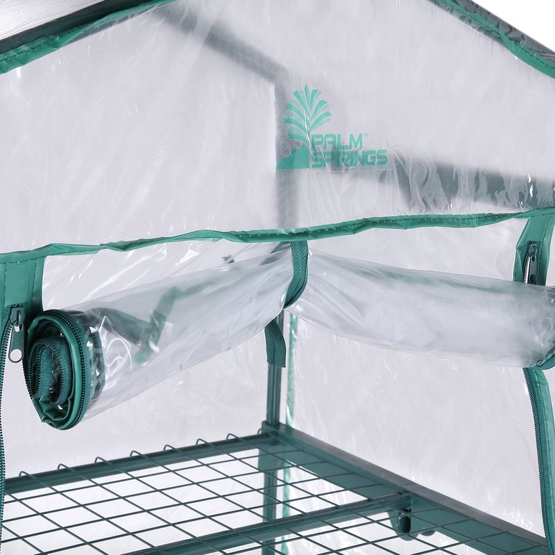 Palm Springs 3 -Tier Mini Greenhouse with Cover and Roll-up