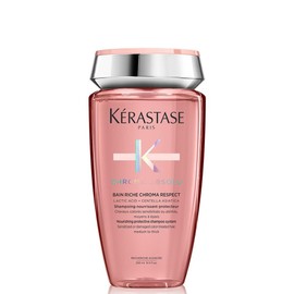 Kérastase Chroma Absolu, Nourishing & Protecting Shampoo, for Sensitised or Damaged Color-Treated Hair, Medium to Thick, with Alpha-Hydroxylated Acid (AHA), Bain Riche Chroma Respect, 250ml