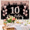 10th Birthday Decorations for Girls, Party Decoration Black and Rose