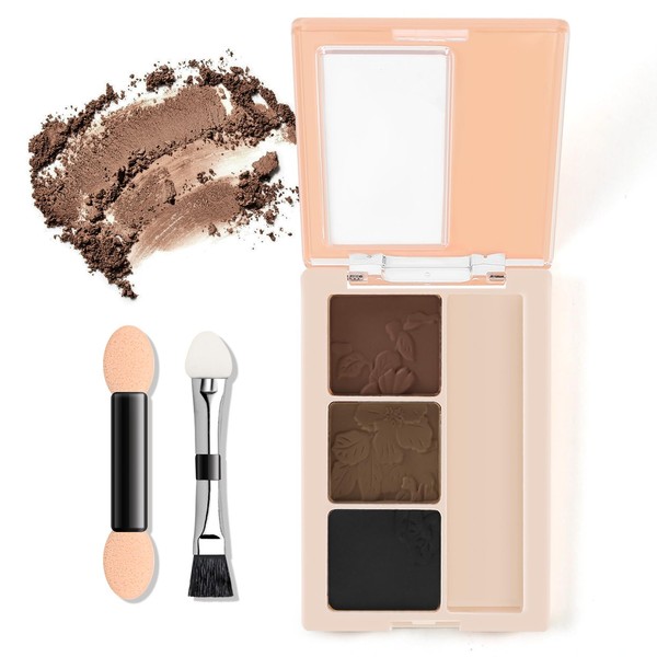 Boobeen Eyebrow Powder Kit Three Colors Brow Definer, Professional Brow