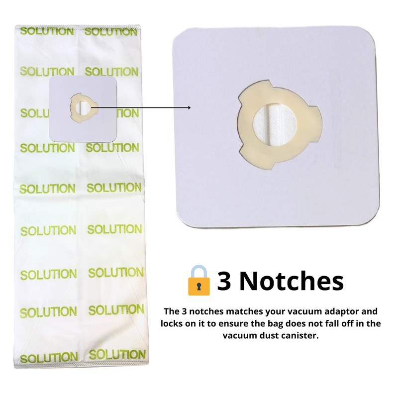 SOL03 Central Vacuum HEPA Bags (3-Pack) - TDSAC03C TDSAC03M Replacement