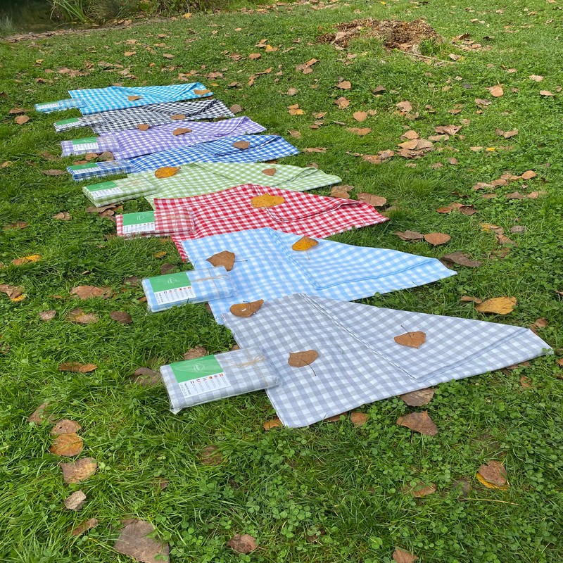 LAN&LAN Washable Checked Tablecloth with Fabric, Tablecloths High Quality Made,