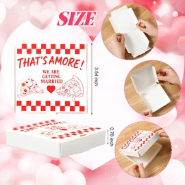 Honeydak Honeydak 50 Pcs Wedding Mini Pizza Box Square Cardboard Pizza Box Small Cookie Boxes for Wedding Celebrations Party Favors(3.5 x 3.5 x 0.78 Inches)