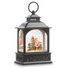 RAZ Imports Santa in Forest Lighted Water Lantern, 9.75-inch Height,