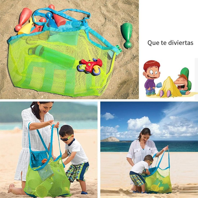 Bolso de playa y bolso de mano de malla Cheelom