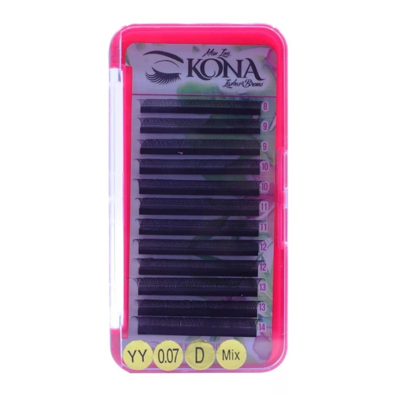 Kona Lashes Blister Pestañas Kona Lashes Yy Para Aplicación Volumen