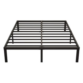 16” King Heavy Duty Metal Bed Frame,Excellent Strengthen Bed Mattress Foundation,Quiet&Anti-Slip Steel Bed Platform,1200lbs Maximum Body Weight Limited,More Storage Underneath,No Box Spring Needed