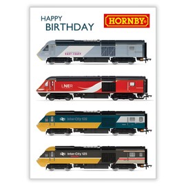 Male Birthday Card for Him - General Card for Men/Boys - Hornby Railway Design - Diesel Trains - Made in the UK - Eco-Friendly
