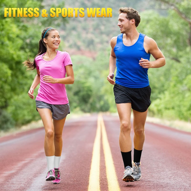 Haysandy 72 Pairs Bulk Cotton Crew Socks for Men Women