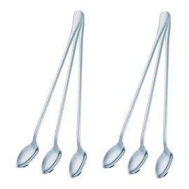 Like Shop 12 Cucharas Refresco Frappe Bar Acero Inoxidable Lisas