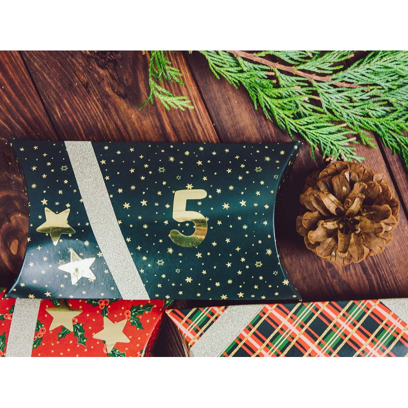 Papierdrachen 24 Advent Calendar Pillow Boxes - with Washi Tape