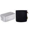 SILVERANT Titanium Bento Camping Lunch Box Mess Kit 800ml with