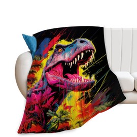 Zhongh Dinosaur Blanket Dinosaur Gifts Throw Blankets Cozy Fleece Flannel Plush Blanket Bedding Dinosaur Stuff for Boys Girls Kids Women Men Lovers Adults Decor for Couch Sofa Bed 40"X50"