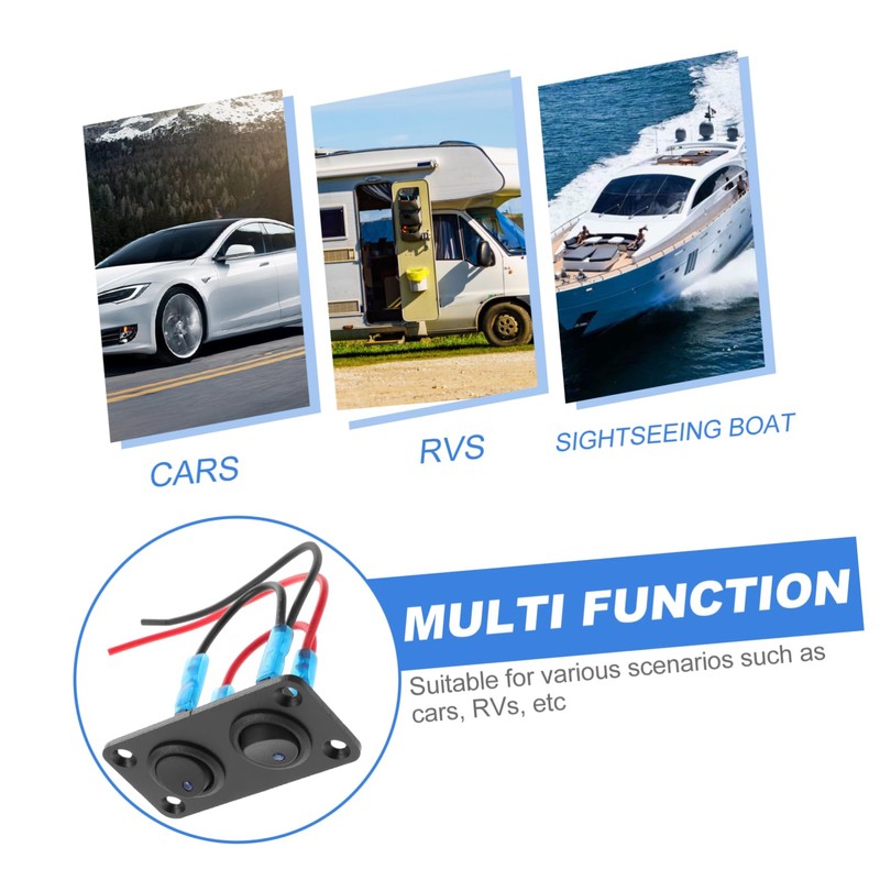 FUNOMOCYA Gang Toggle Switch Panel for Vehicle Easy to Install