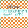 Large Orange & White Checkered Pattern #1 Glitter HTV 12x18
