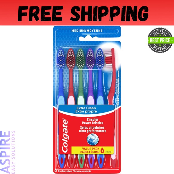 BRANDED Colgate Extra Clean Toothbrush, Medium Bulk Toothbrush Pack of