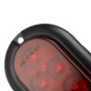 GEARZAAR 2x 10 LED Red 6.5" Oval Stop Turn Brake