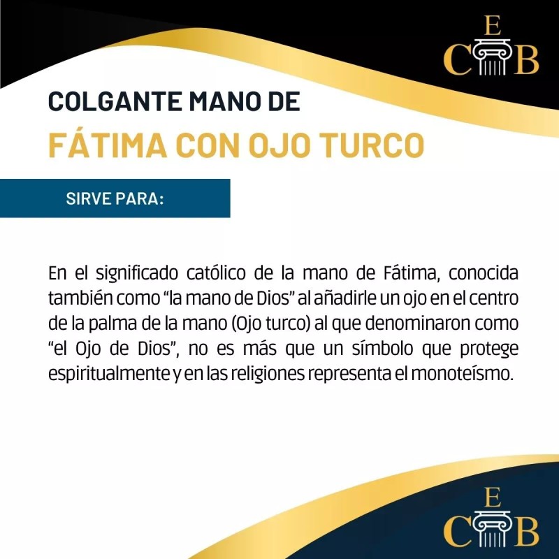 CEB Colgante Mano De Fátima Con Ojo Turco