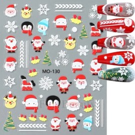 (Optional 5D Christmas Santa Nail Sticker (640)) 5D Christmas Santa Nail Sticker / (옵션 5D 크리스마스산타 네일스티커(640))5D크리스마스산타 네일스티커