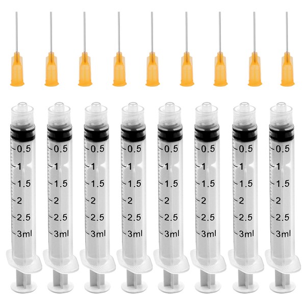 TOPBELIEF 15 Pcs Syringe 3ml, Plastic Syringe, Reusable Fodder Syringes,