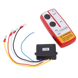 Aramox Winch Hand Control Assembly, Universal Smart Winch Remote Control Switch Kit with Receiver 12V 24V for Truck ATV SUV(Red)