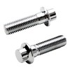 WOWTK 2Pcs M10x1.5 Metric Chrome Front Brake Caliper Bolts Kit