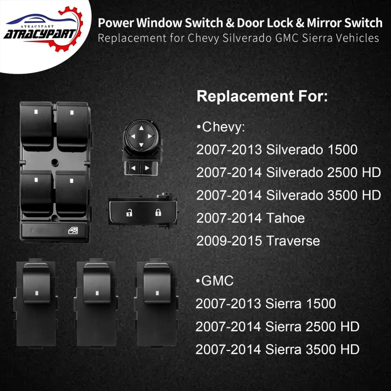 Interruptor Eléctrico Ventana Cerradura Espejo Chevy Silvera